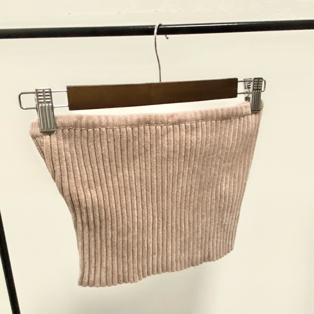 Pale Pink Corduroy Tube Top